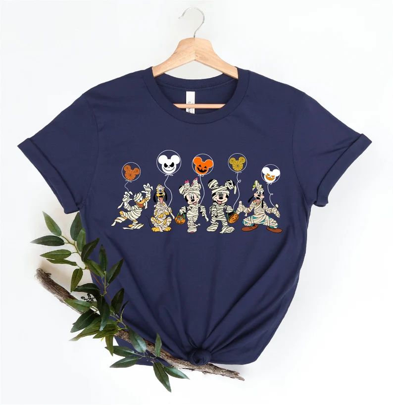 Disney Halloween Skeleton Shirt, Disney Halloween Matching Shirt, Disney Balloon Shirt, Mickey Mi... | Etsy (US)