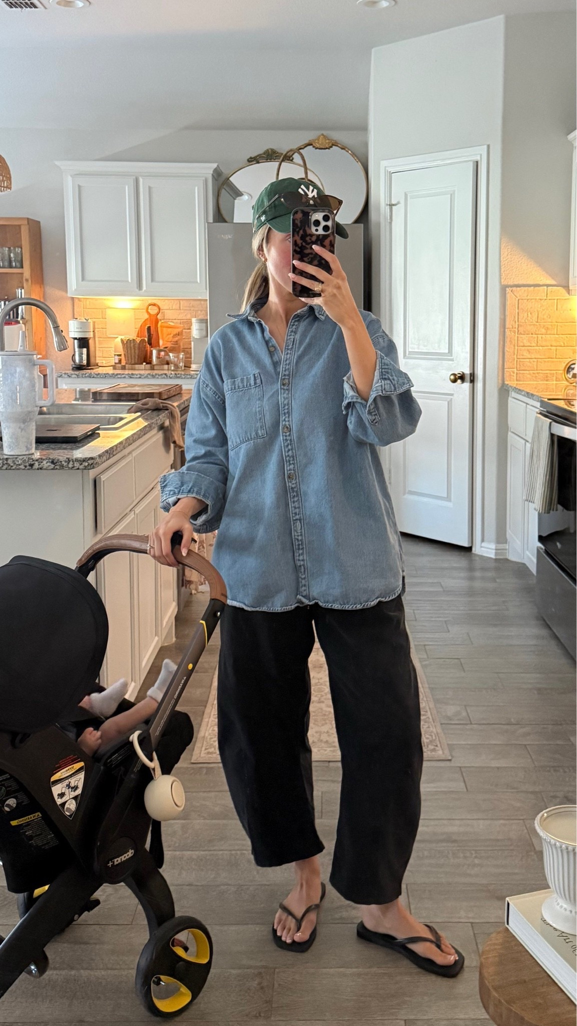 mom fit!! this denim top i am always reaching for!!