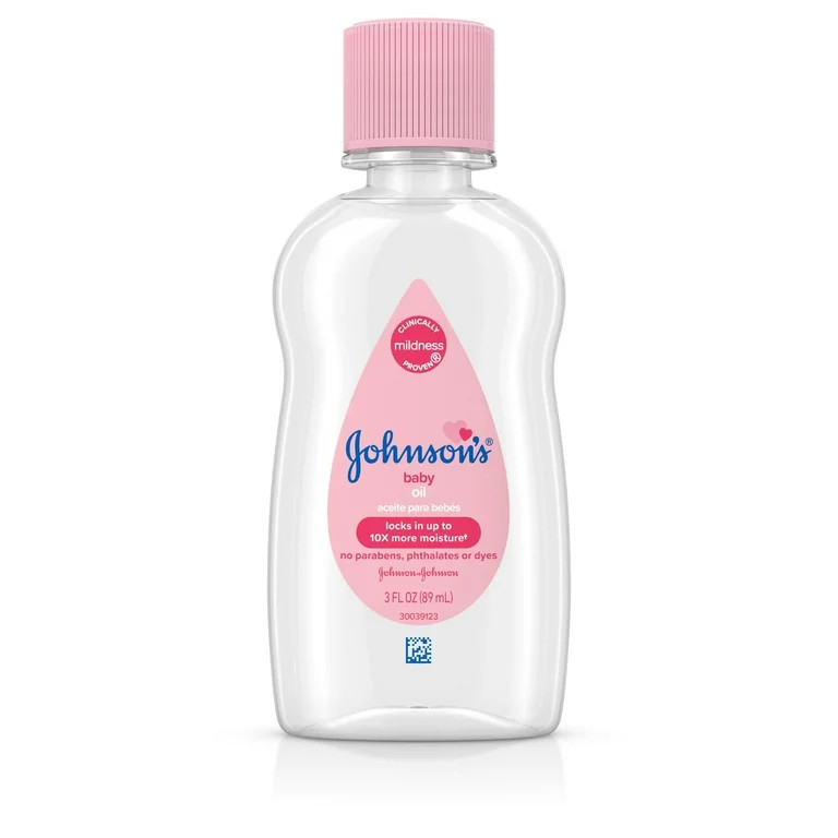 Johnson's Baby Body Moisturizing Oil, Liquid Mineral Oil for Baby Massage, Original, 3 fl oz | Walmart (US)