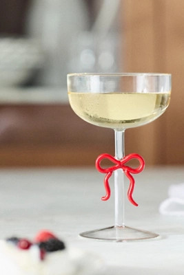 Benedita Bow Coupe Glass | Anthropologie (US)