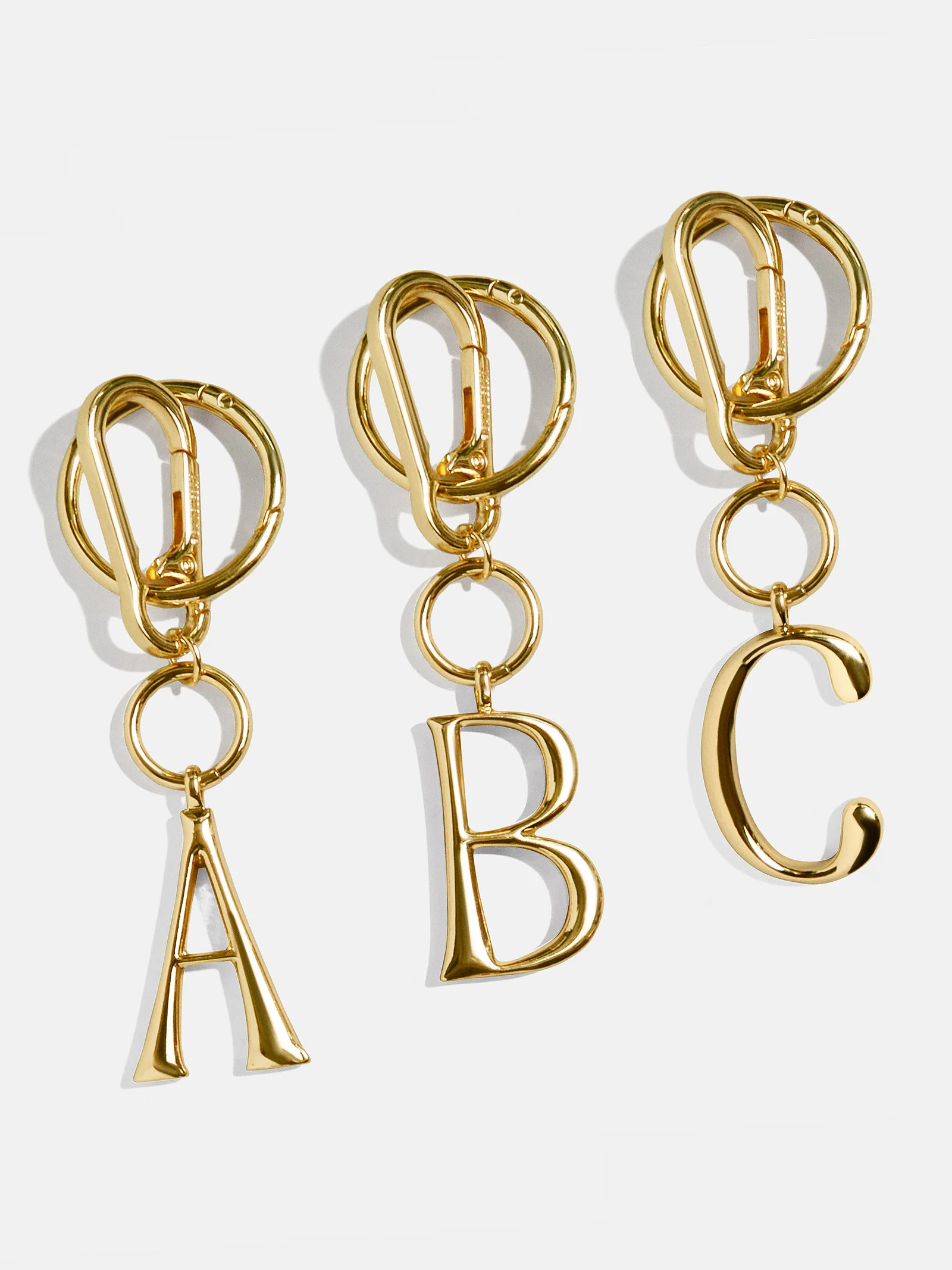 Gold Initial Enamel Bag Charm - A | BaubleBar