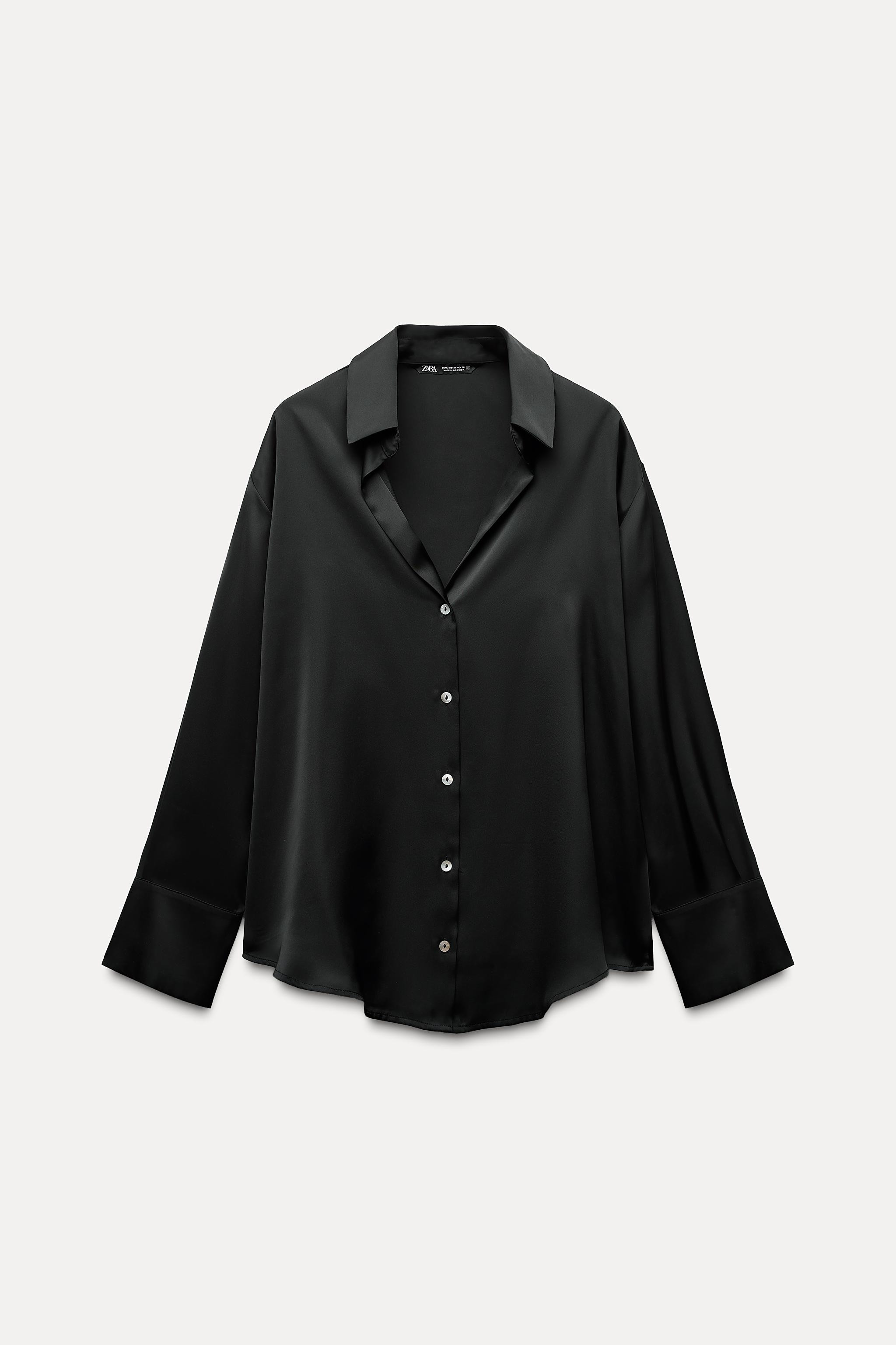 SATIN EFFECT BASIC SHIRT | Zara US