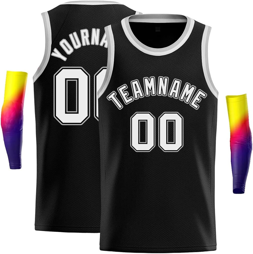 Custom Basketball Jersey 90’s Hip Hop Stitched & Printed Letters Number, Sports Jerseys for Men... | Amazon (US)