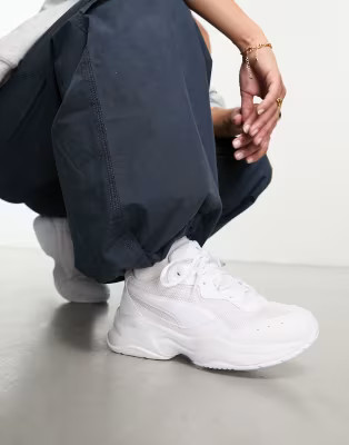 Puma Cilia chunky trainers in triple white | ASOS (Global)