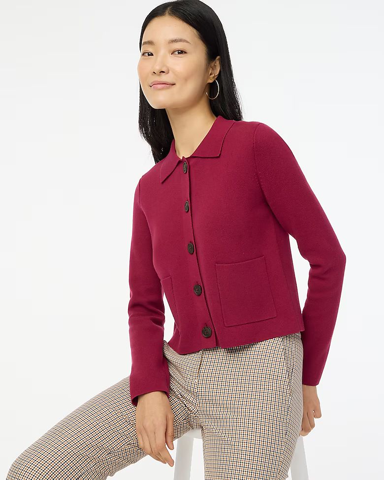 Collared lady jacket cardigan sweater | J.Crew Factory