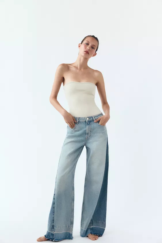 STRETCH BANDEAU BODYSUIT | Zara US