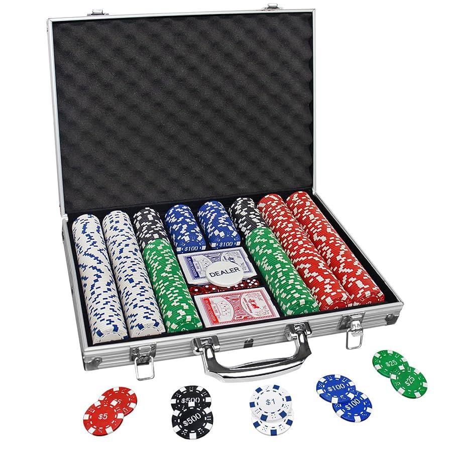Poker Chips with Numbers,500PCS Poker Chip Set with Aluminum Travel Case,11.5 Gram Poker Set for ... | Amazon (US)