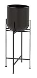 Deco 79 Modern Metal Round Planter, 12" x 12" x 36", Black | Amazon (US)