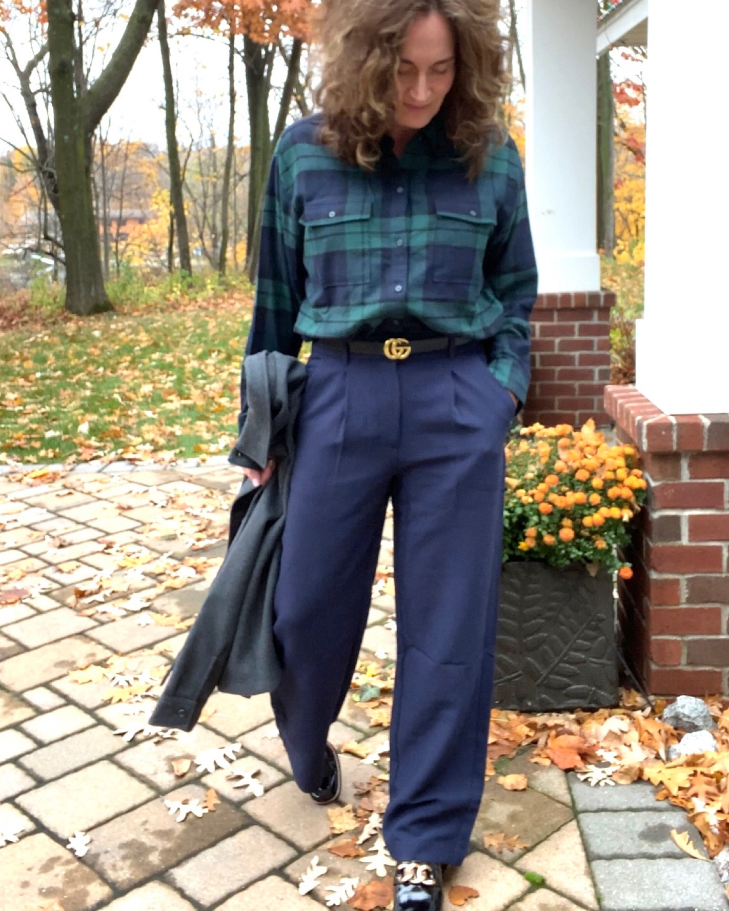 dress pants, flannel shirt, wool coat

#LTKover40 #LTKfindsunder50 #LTKstyletip