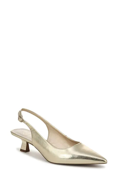 Franco Sarto Jaden Pointed Toe Slingback Pump in Platino at Nordstrom, Size 9 | Nordstrom