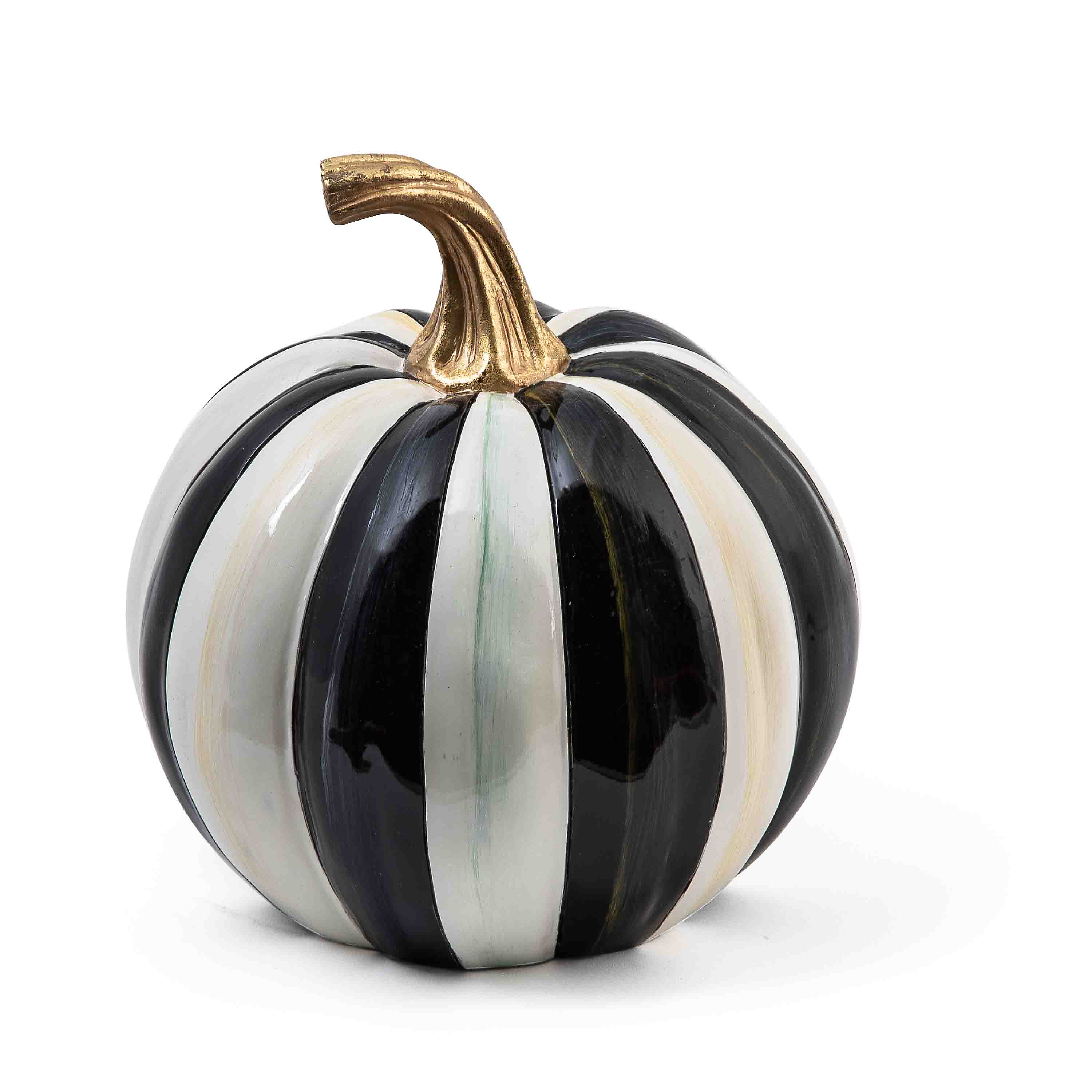 MacKenzie-Childs Courtly Stripe Glossy Small Pumpkin | MacKenzie-Childs