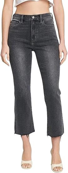 DAZE Women's Shy Girl High Rise Crop Flare Denim Jeans (Haunted, 31) | Amazon (US)