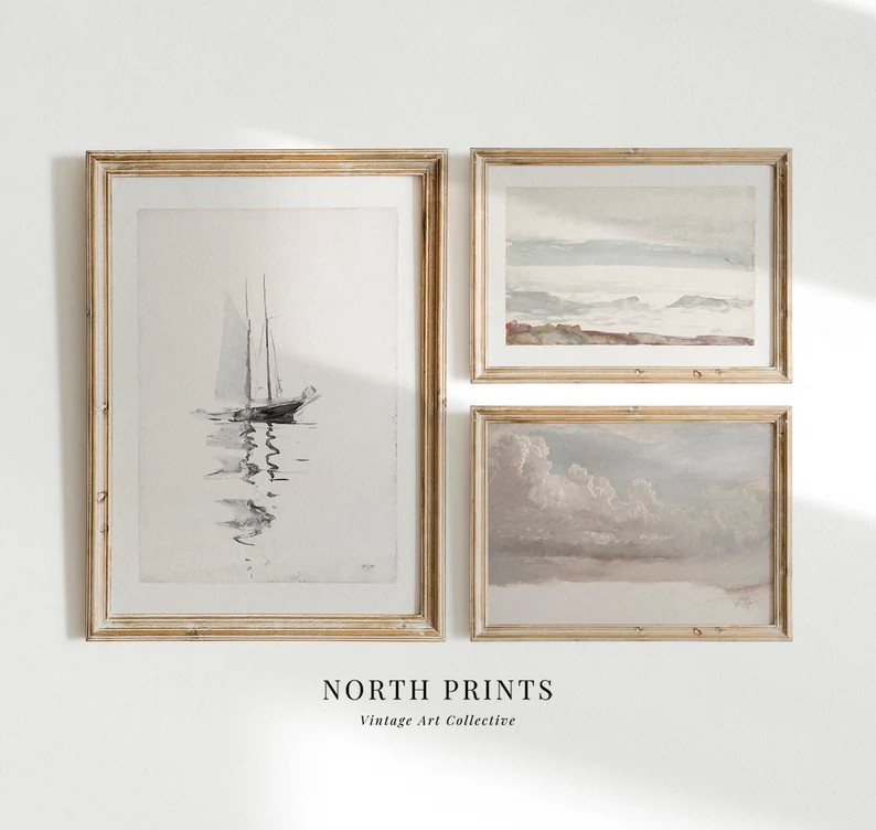Neutral Vintage Print Gallery Wall SET | Muted Wall Art Digital PRINTABLE #S27 | Etsy (CAD)