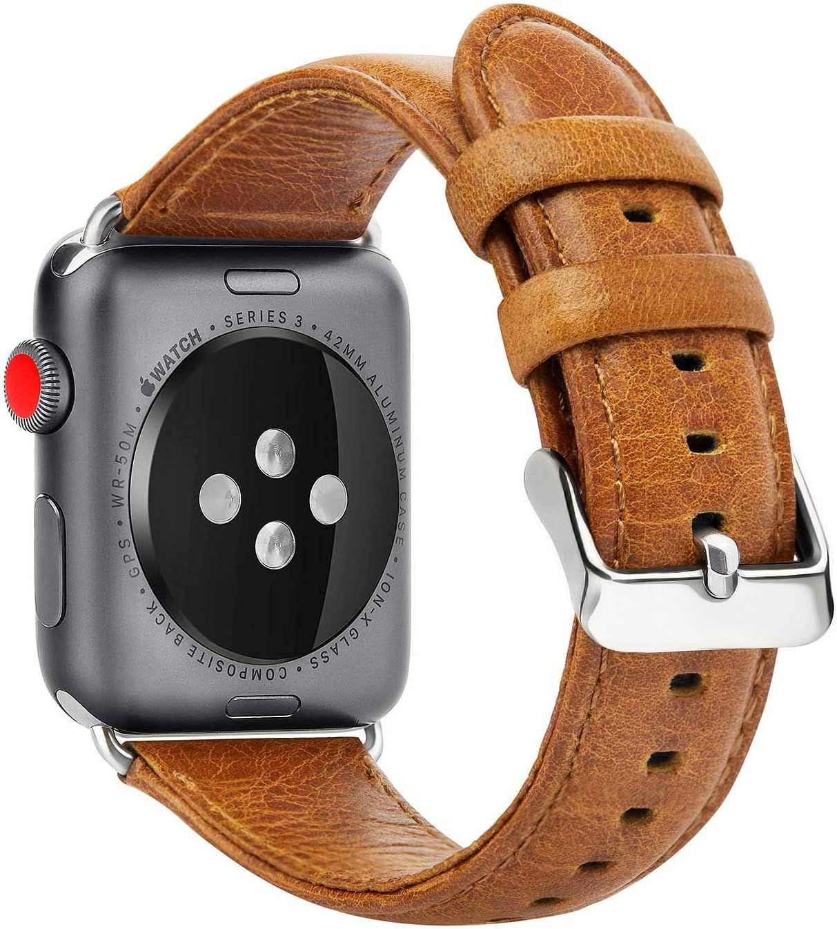 KADES for Apple Watch Band 42mm, Leather for Apple Watch Band 44mm Series 4 iWatch Bands 42mm (Br... | Amazon (US)