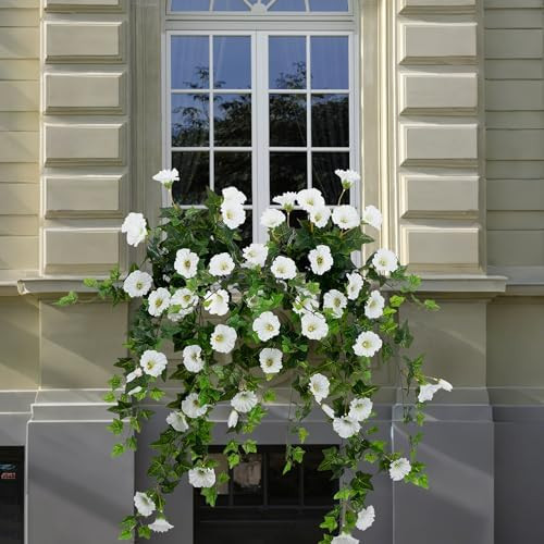 Artificial Flowers Faux Outdoor Plants Artificial Petunias for Outdoors Uv Resistant Fake Petunia... | Amazon (US)