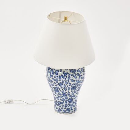 White & Blue Porcelain Table Lamp 75x43cm | TK Maxx
