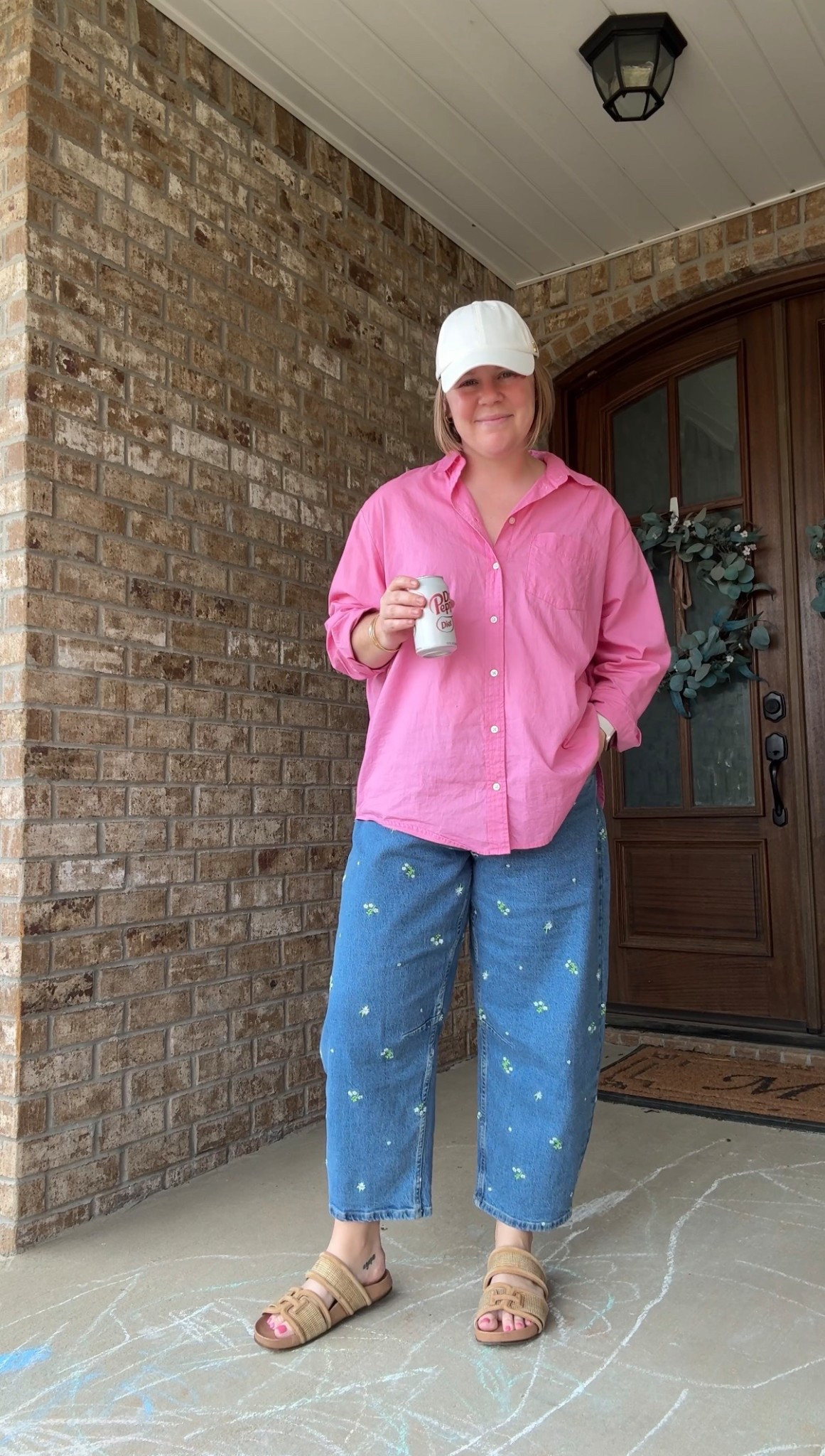 this spring outfit is my new favorite! TTS in everything! Hat is on my ShopMy! 

#LTKootd #LTKMidsize #LTKmomlife