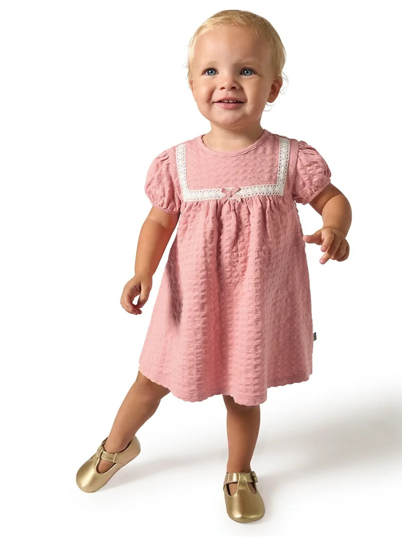 Modern Moments Vestido para Bebé Niña by Gerber con Cinta de Encaje y Funda para Pañal, 2 Piez... | Walmart (US)