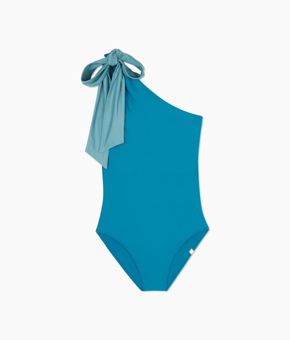 The Bow-Shoulder Ruched Sidestroke | SummerSalt