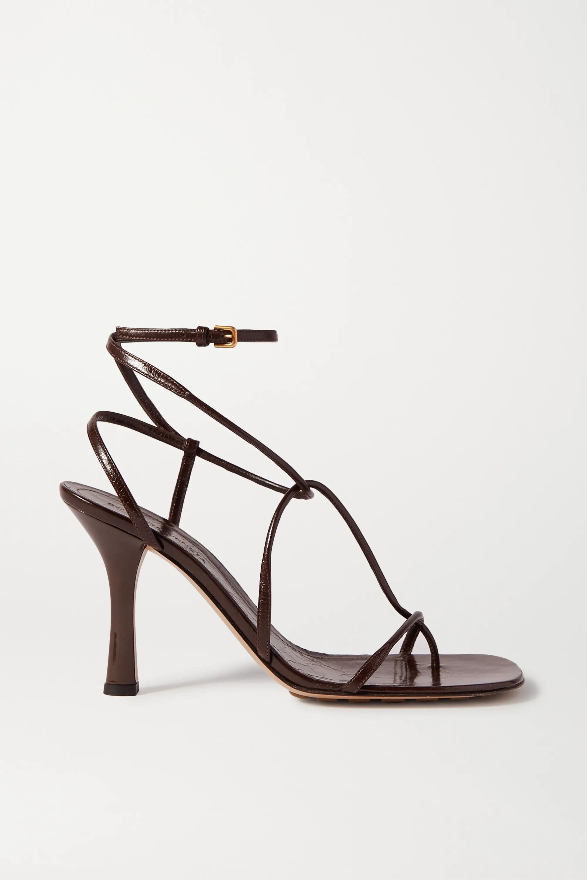 Brown Leather sandals | Bottega Veneta | NET-A-PORTER | NET-A-PORTER (UK & EU)