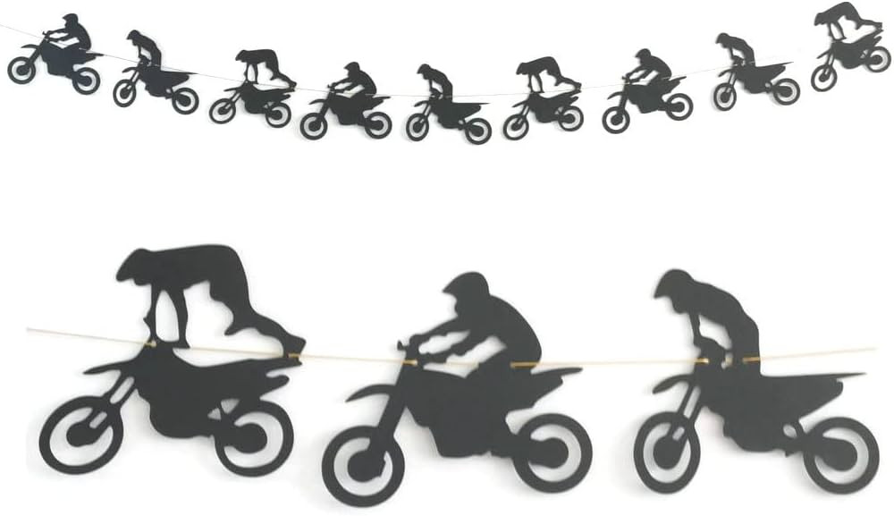 Dirt Bike Birthday Decoration Dirt Bike Party Supplies Banner for Motocross Themed Birthday Party... | Amazon (US)