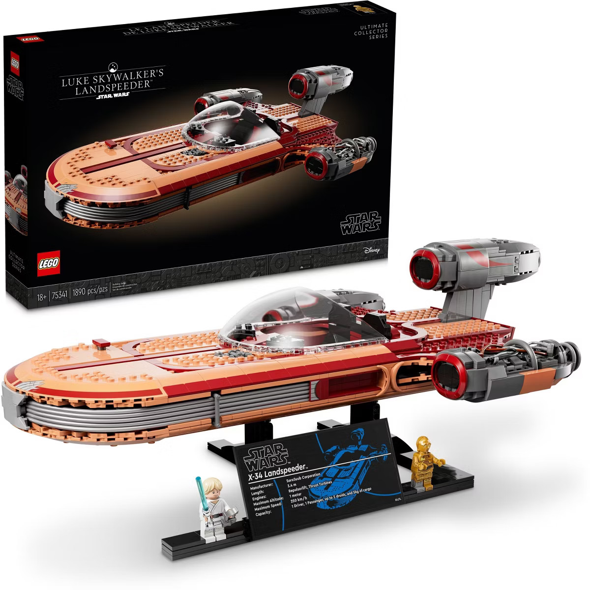 LEGO Star Wars Luke Skywalker Landspeeder UCS Set 75341 | Target