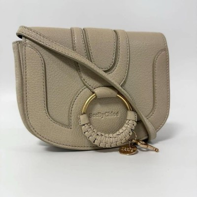 See by Chloé Hana Small Shoulder Bag Crossbody Beige leather Japan F/S Used | eBay US