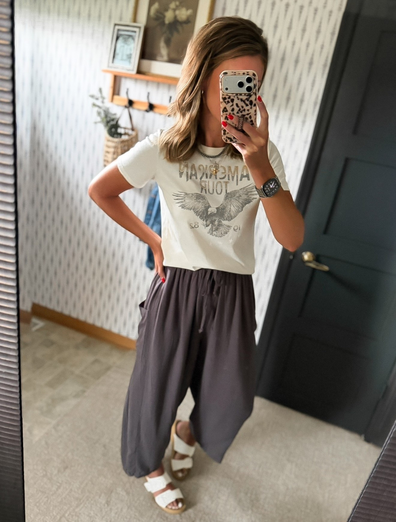 Off to the salon. Casual workwear OOTD. 
Tee/ small
Pants/ medium

#LTKSeasonal #LTKOver40 #LTKootd