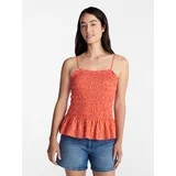 Time and Tru Women's Smocked Tank Top, Sizes XS-XXXL | Walmart (US)