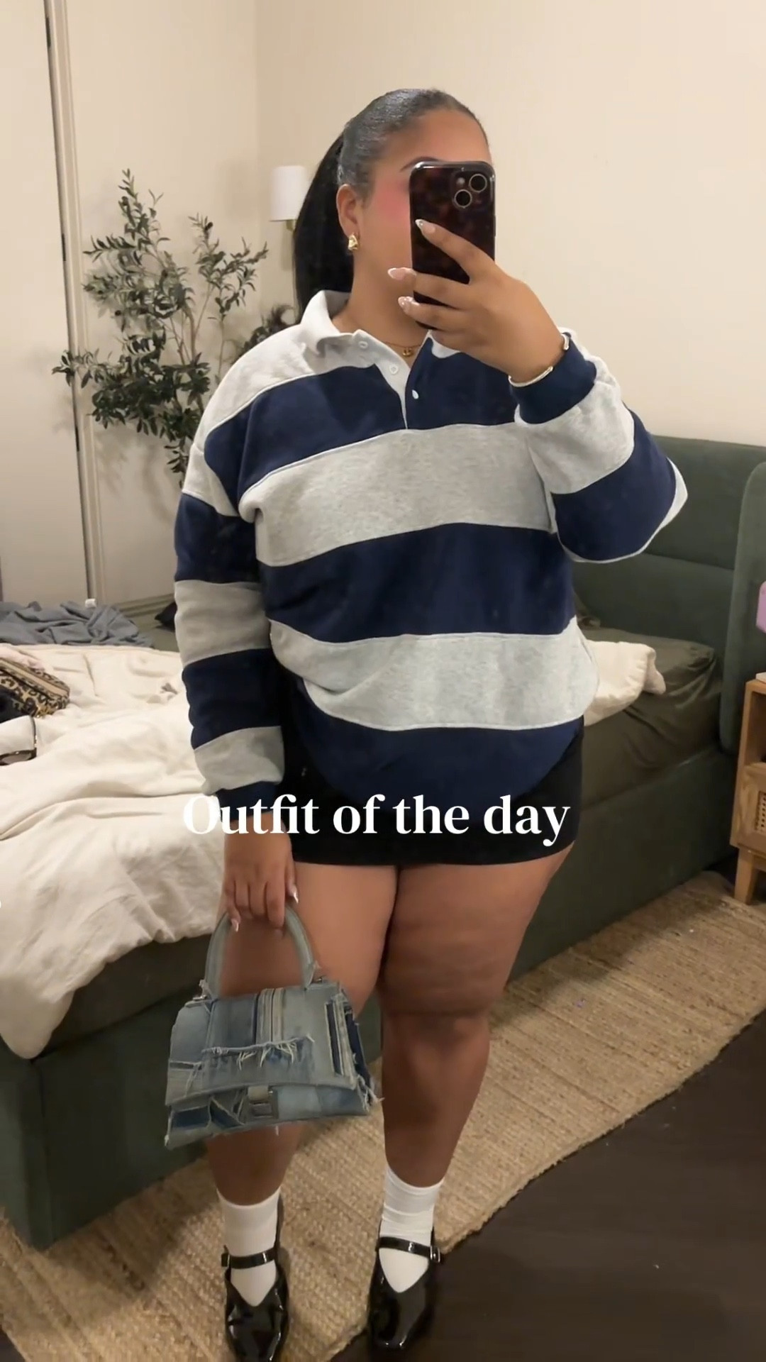 Exact outfit is from Fashion Nova! 
Top: Katie Rugby striped Polo 
Similar items linked :) 

#LTKootd #LTKMidsize