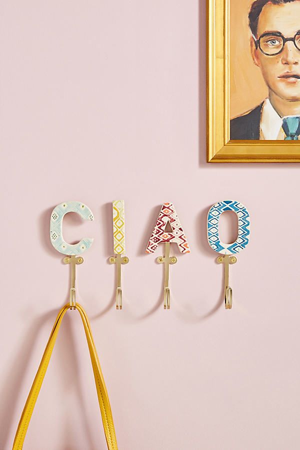 Hallie Monogram Hook By Anthropologie in Assorted Size A | Anthropologie (US)