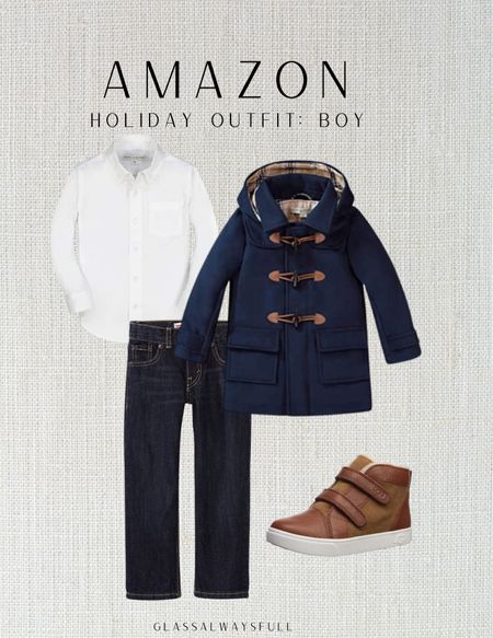 Amazon holiday outfit: boy. Winter boy outfit, boys blue jeans, boys boots, preppy boy outfit, Toddler boy outfit, fall family photos, Christmas photos, winter kids outfit. Callie Glass 

#LTKkids #LTKSeasonal #LTKHoliday