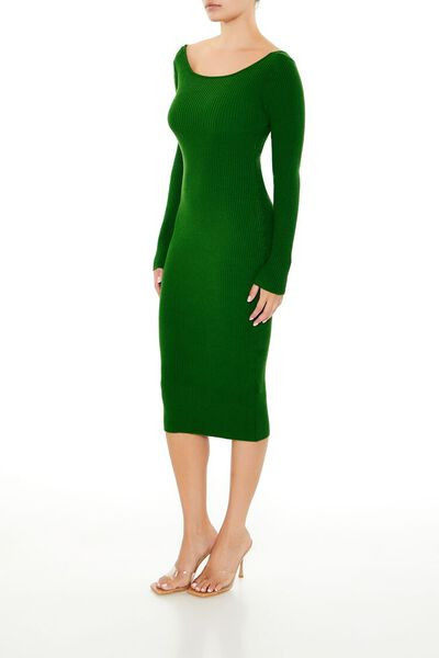 Twist-Back Midi Sweater Dress | Forever 21