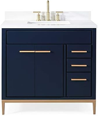36” Beatrice Modern Navy Blue Bathroom Vanity TB-9888NB-V36 | Amazon (US)