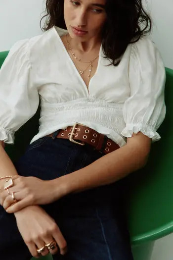 H&M Smocked-waist blouse | Nordstrom | Nordstrom