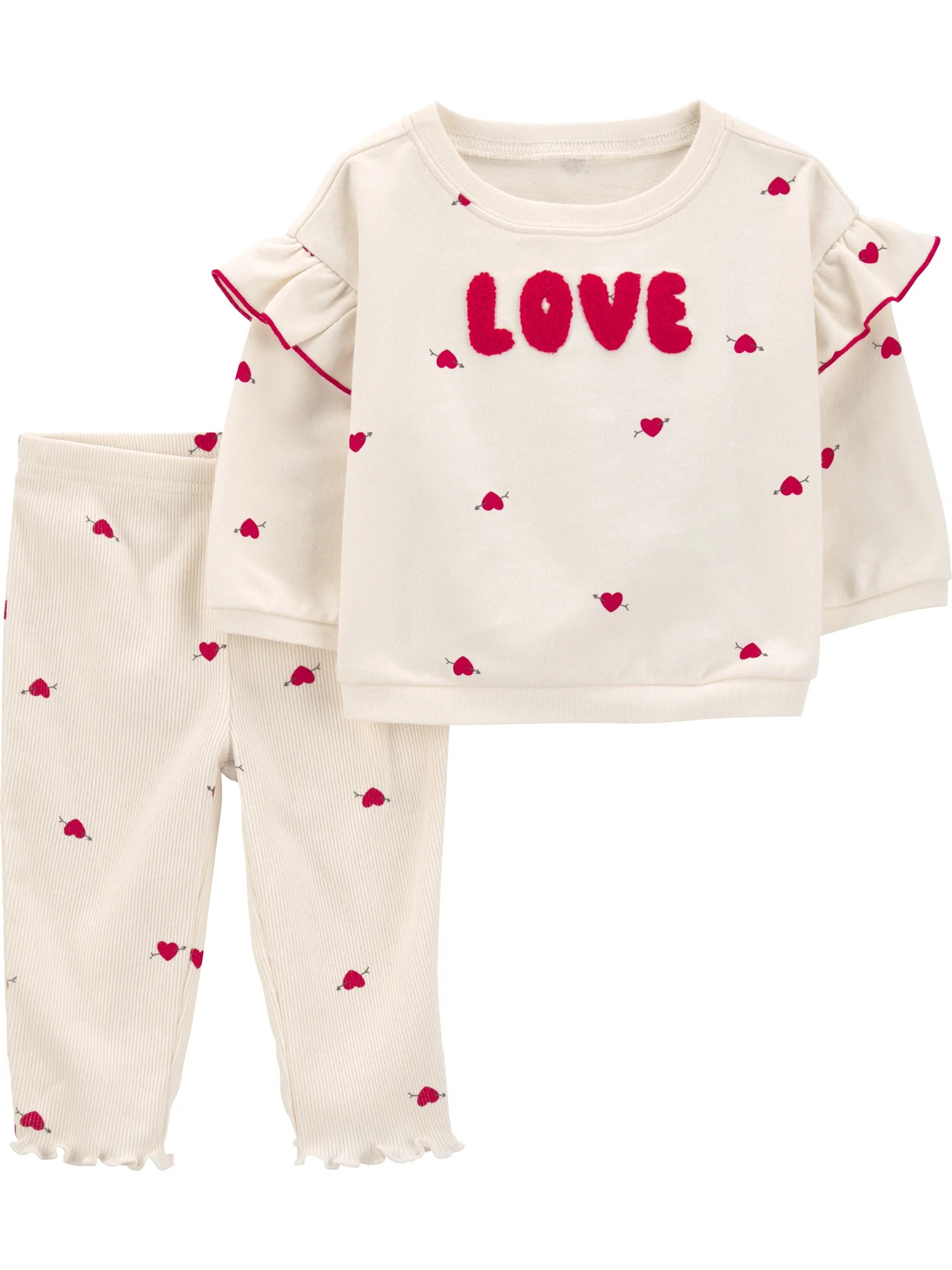 Carter's Child of Mine Baby Girl Valentine's Outfit Set, 2-Piece, Sizes Newborn-12 Months | Walmart (US)