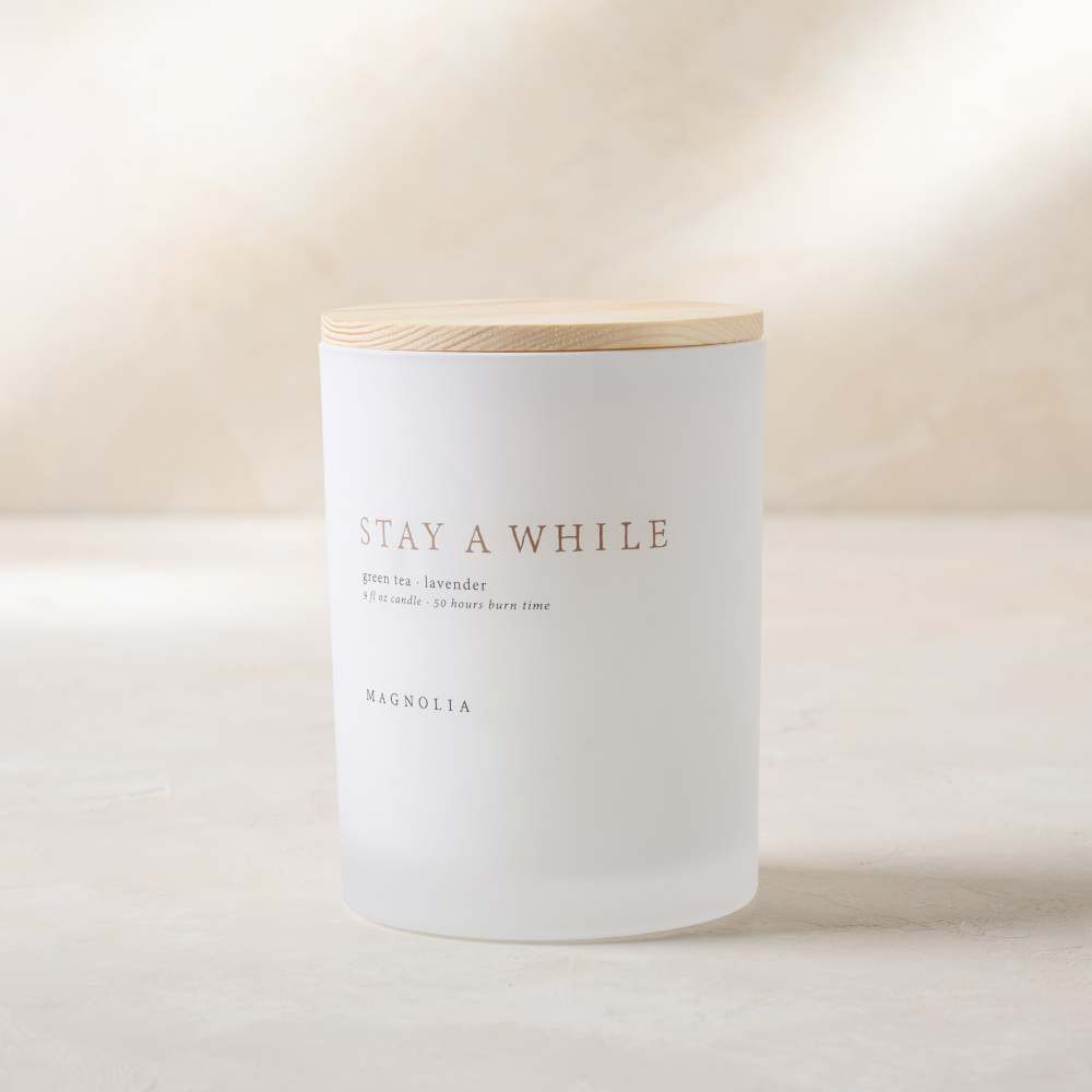Magnolia Stay a While Candle | Magnolia