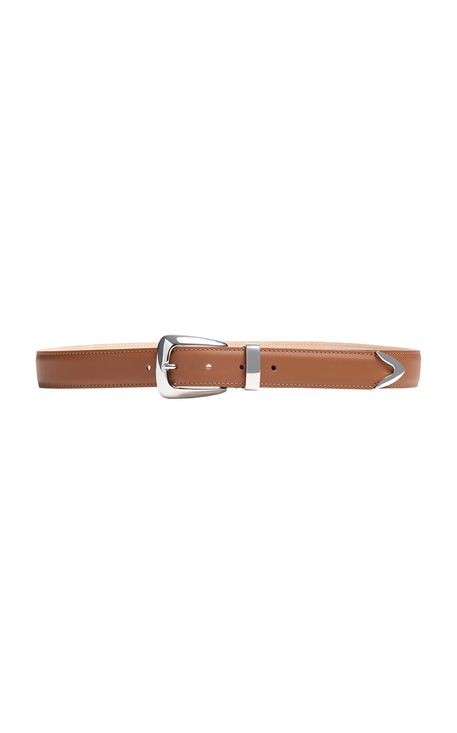 Khaite - Benny Leather Belt - Brown - 80 cm - Moda Operandi | Moda Operandi (Global)