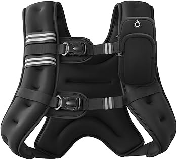 ZELUS Weighted Vest, 6lb/8lb/12lb/16lb/20lb/25lb/30lb Weight Vest with Reflective Stripe for Work... | Amazon (US)