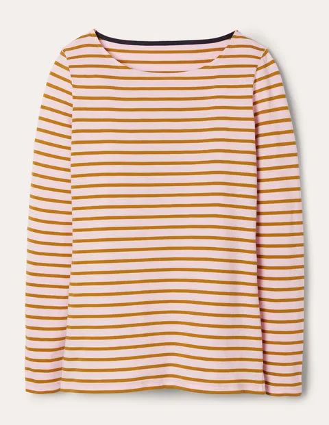 Long Sleeve Breton Top Spring Blossom/ Frankincense Women Boden | Boden (US)