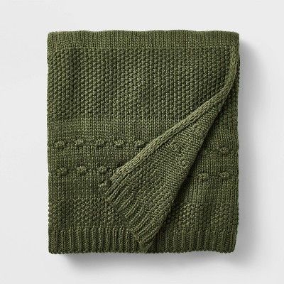 Bobble Striped Knit Throw Blanket - Threshold™ designed with Studio McGee | Target