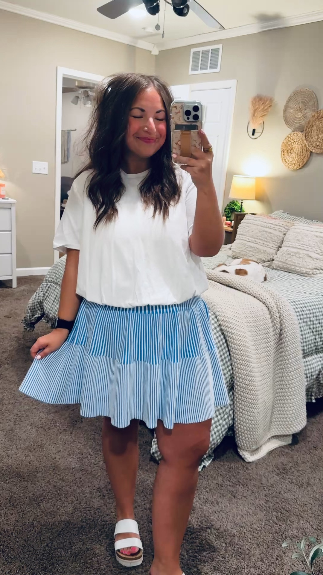 This Walmart mini skirt is giving all the spring vibes 🌸 So easy to dress up or keep it casual—paired it with simple basics for an effortless everyday look.

sandals: fit true to size // wearing a 5
skirt: fits true to size // wearing a large
bubble tee: fits true to size // wearing a large 

 #LTKootd #LTKMidsize #LTKWorkwear