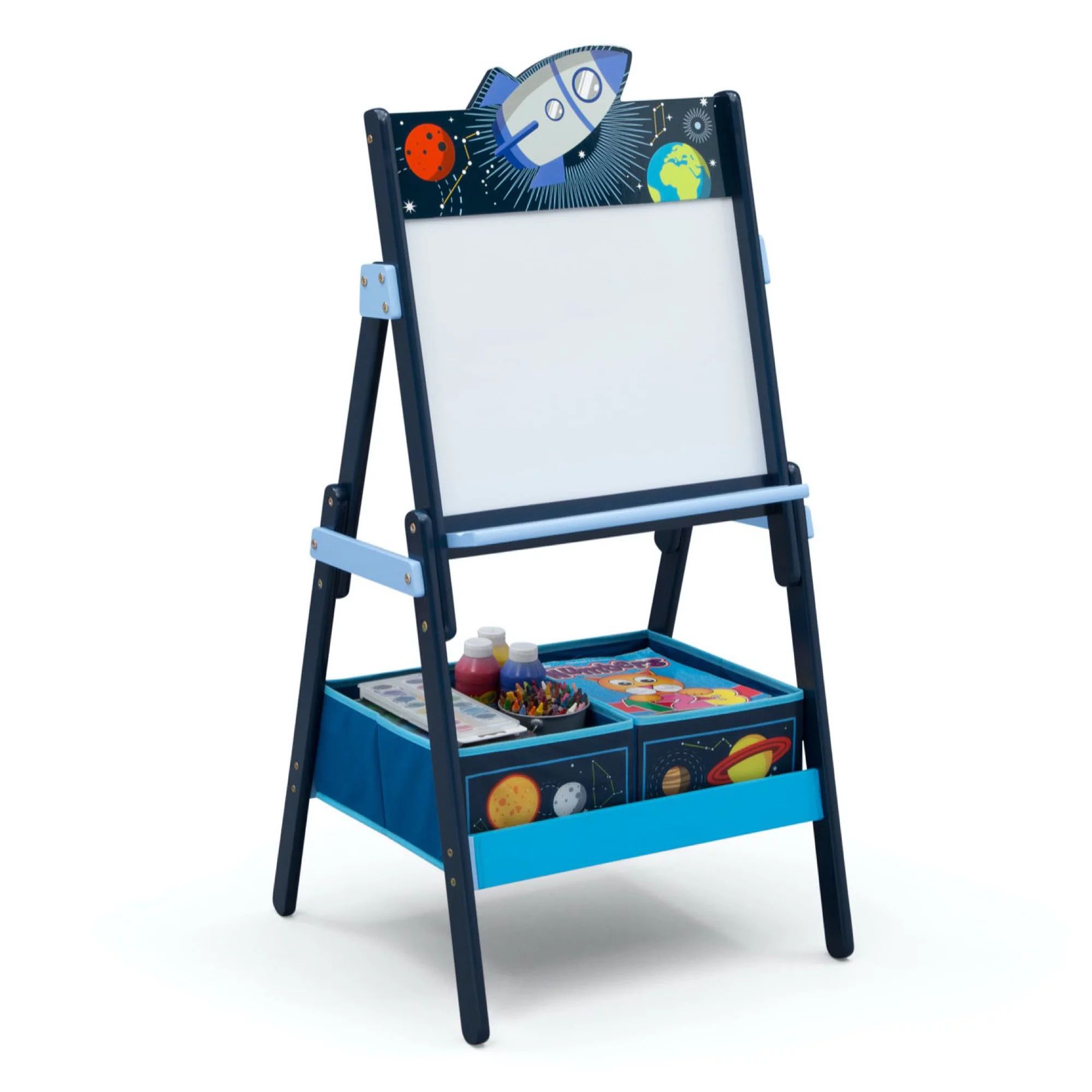 Delta Children Space Adventures Wooden Activity Easel with Storage - Ideal for Arts & Crafts, Dra... | Walmart (US)