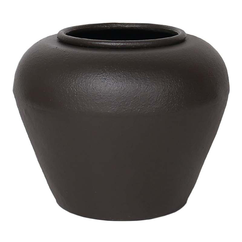 Black Metal Vase, 10" | At Home
