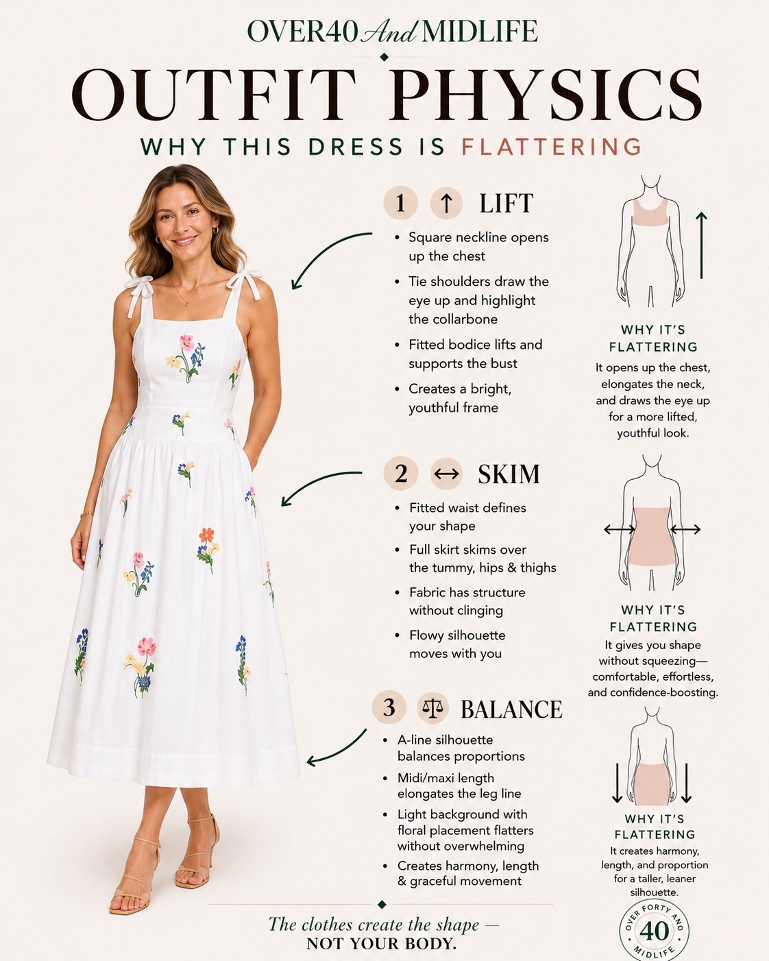 ✨Tap the bell, save and ❤️ for over 40 fashion, midlife style, midsize fashion and luxury looks for less. 

If getting dressed has felt harder lately… this is why I keep reaching for dresses like this 🤍

✨ vertical stripes lengthen
✨ tie waist creates shape without squeezing
✨ relaxed fabric skims instead of clings
✨ polished enough to look elevated…
but comfortable enough to actually LIVE in

This is what I mean by Outfit Physics.

The clothes create the shape not your body.

And honestly? These are the kinds of pieces that make getting dressed feel easy again.

👑"Helping you look good, feel good!" - Lindsey Denver 

#midlifefashion #over40style #midsizefashion #summerdress #over50style #bodyconfidence #genxstyle #outfitinspo

#LTKOver40

Comment SHOP below to receive a DM with the link to this post on my LTK ⬇ https://liketk.it/6eoLW