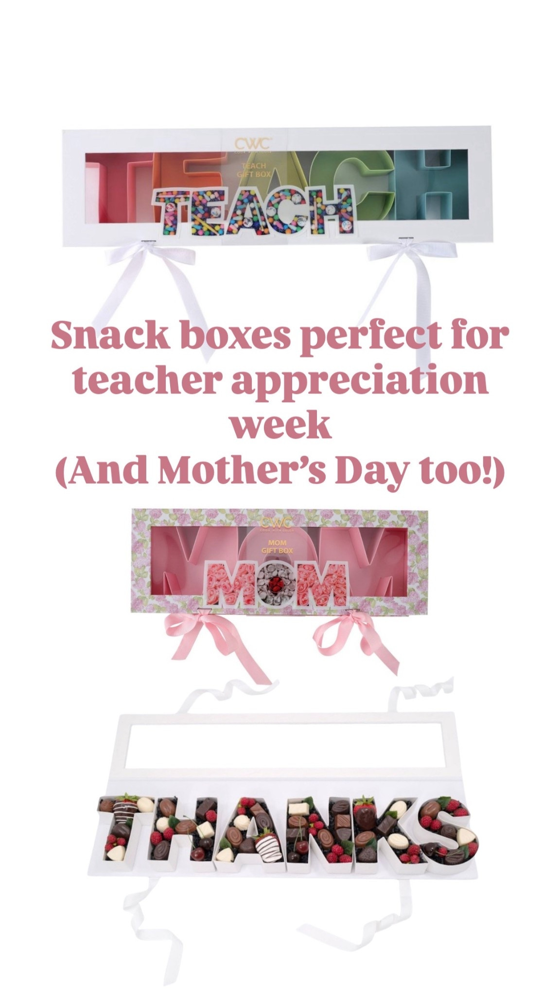 Target has so many cute snack boxes right now for teacher appreciation, Mother’s Day, grad gifts, Father’s Day, you name it!. Just throw in some candy, flower blooms, or a gift card and you have a wondetful, fun to get gift! They even have ones for recent grads (stuff that baby with cash! 😉)

#LTKSeasonal #LTKmomlife #LTKMothersDay