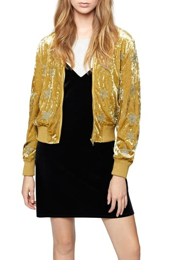 Women's Sanctuary Stargazer Velvet Bomber Jacket | Nordstrom