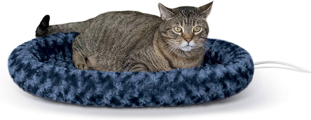 K&H Pet Products Thermo-Kitty Fashion Splash Indoor Heated Cat Bed, Heated Bed for Dogs or Cats w... | Amazon (US)