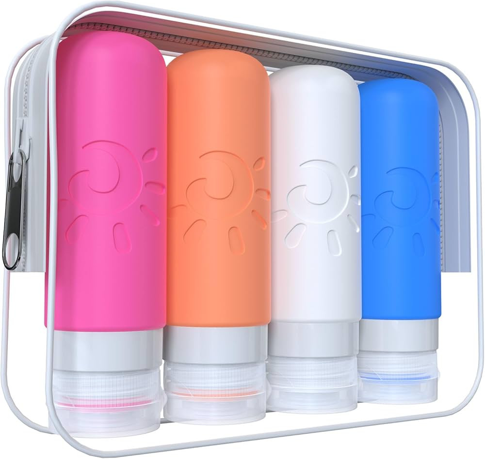 Travel Bottles for Toiletries, TSA Approved Travel Containers 3oz Leak Proof Travel Tubs Refillab... | Amazon (US)