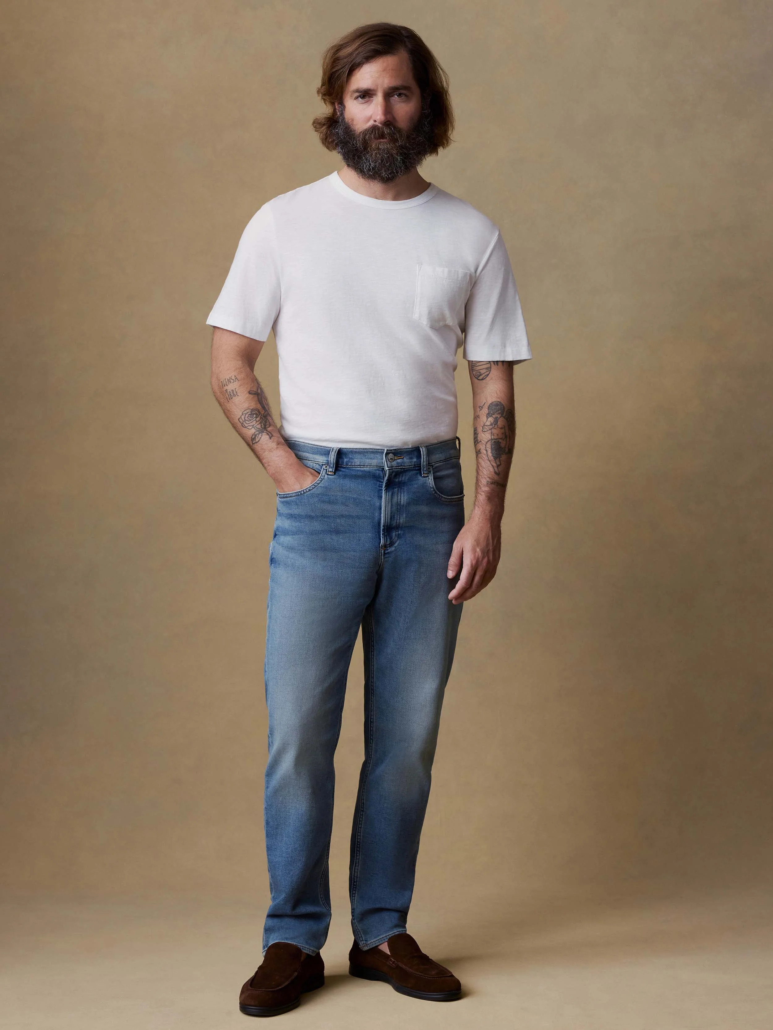 Stretch Terry 5-Pocket Pant - Steel Grey | Faherty